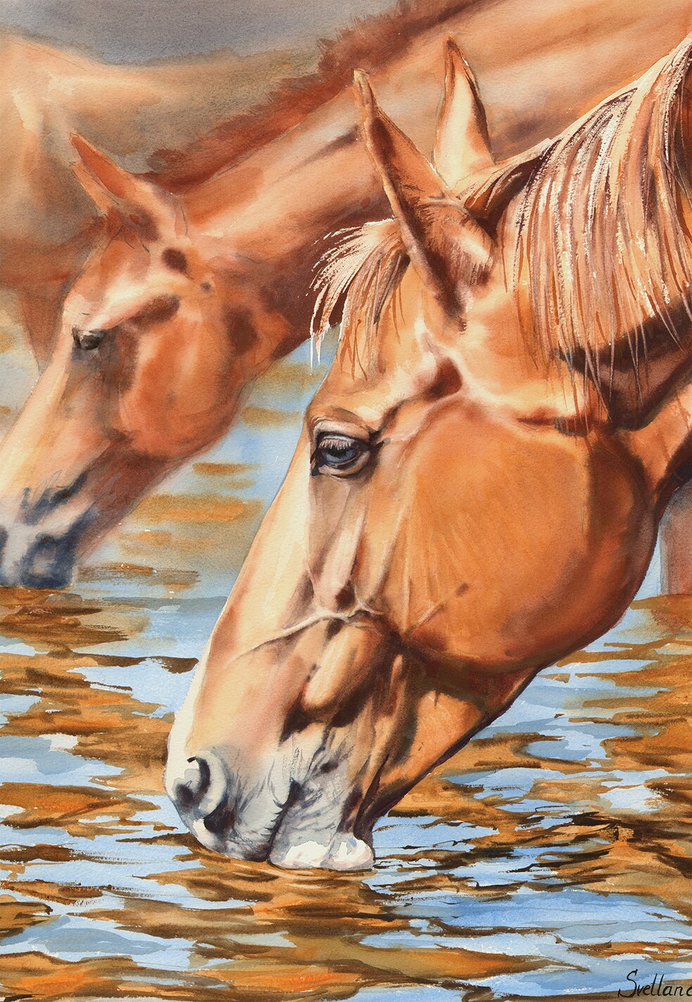 At the river
Watercolour on watercolour paper